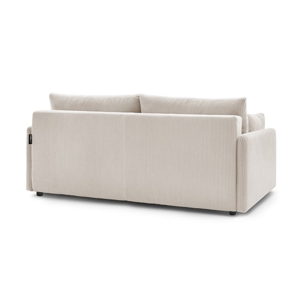 Bež raztegljiva sedežna garnitura iz rebrastega žameta 211 cm Marcel – Bobochic Paris-image-4