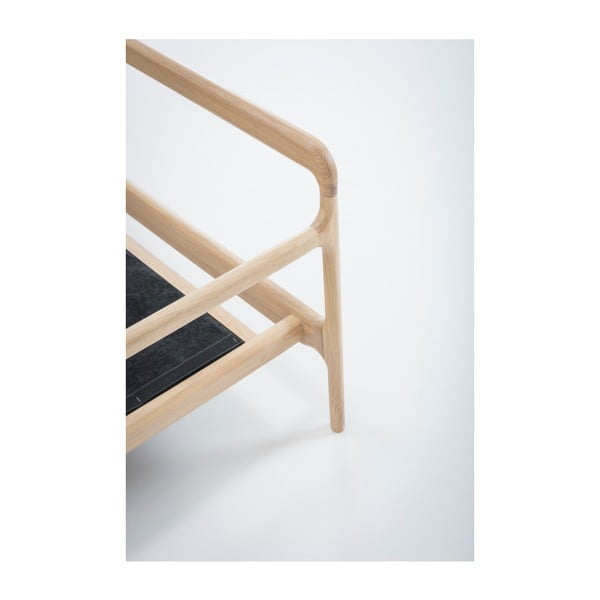 Konjak rjav usnjen kavč z masivno hrastovo konstrukcijo Gazzda Fawn, 240 cm-image-3