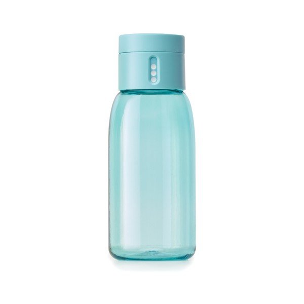 Turkizna steklenička s števcem Joseph Joseph Dot, 400 ml