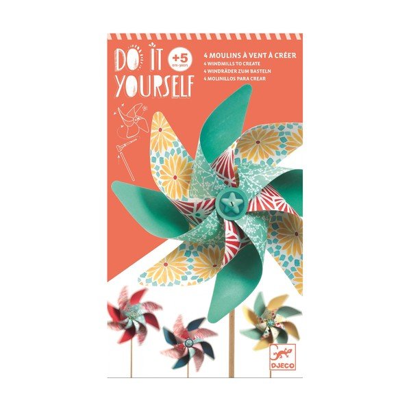 Komplet za izdelavo 4 mlinov na veter Djeco Windmill-image-3