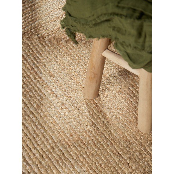Kremno bela/v naravni barvi obojestranska/ročno tkana preproga iz jute 80x150 cm Looma – Hanse Home-image-3