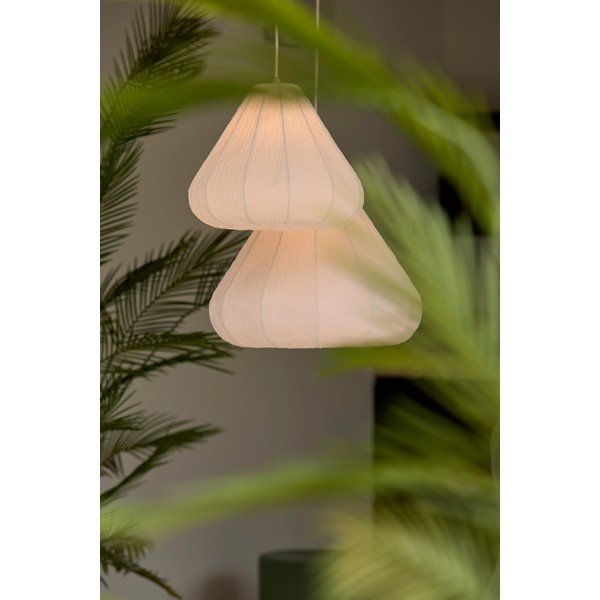 Kremno bela viseča svetilka s papirnatim senčilom ø 10 cm Sarella – Light & Living-image-1