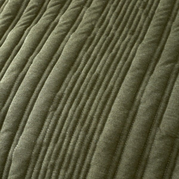 Kaki zelena posteljnina za zakonsko posteljo 200x200 cm Tamba Stripe – Pineapple Elephant-image-3