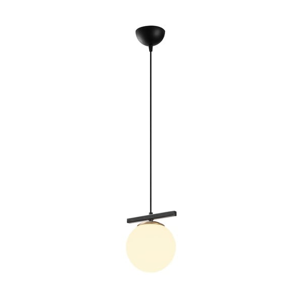 Bela/črna viseča svetilka s steklenim senčilom ø 15 cm Üzüm – Opviq lights-image-2