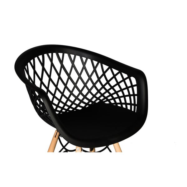 Komplet 2 črnih jedilnih stolov Evergreen House René-image-1