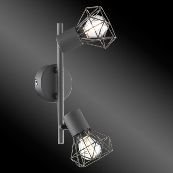 Črno točkovno svetilo 8x25 cm Ran – Fischer & Honsel-image-2