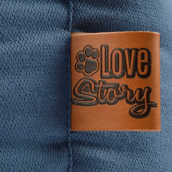 Modra postelja za pse 50x55 cm – Love Story-image-2