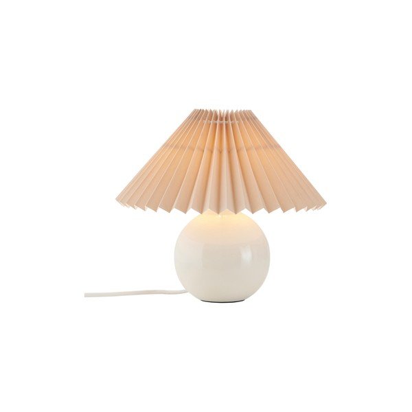 Bež/kremno bela tekstilna namizna svetilka (višina 22 cm) Mimmi – Ellos Home-image-3