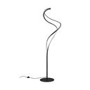 Črna LED stoječa svetilka s kovinskim senčnikom (višina 160 cm) Nala – Trio Select