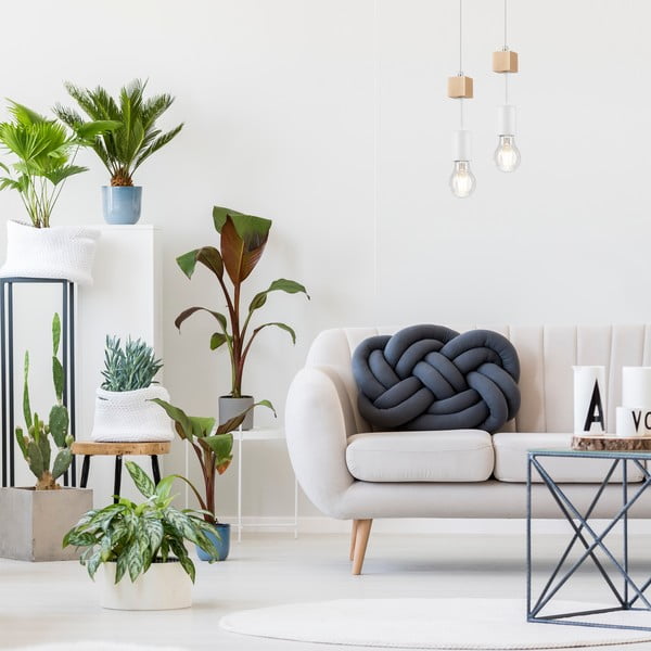 Bela/naravna viseča svetilka ø 5 cm Orazio – LAMKUR-image-1