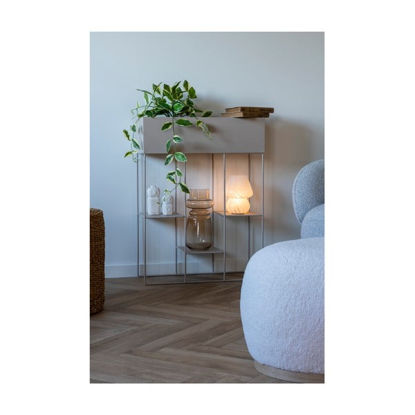 Bela LED namizna svetilka s steklenim senčilom (višina 19,5 cm) Alton – House Nordic-image-3