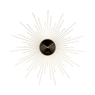 Stenska ura v črni in zlati barvi Karlsson Peony, ø 95 cm