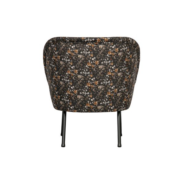 Črn fotelj s cvetličnim motivom BePureHome Vogue-image-4
