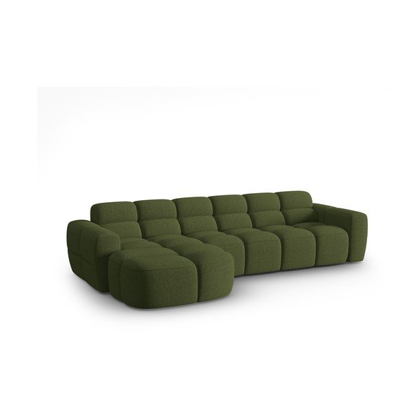 Zelena kotna sedežna garnitura Lisa – Micadoni Home-image-3