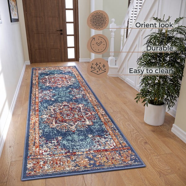 Temno moder tekač 80x240 cm Orient Maderno - Hanse Home-image-4