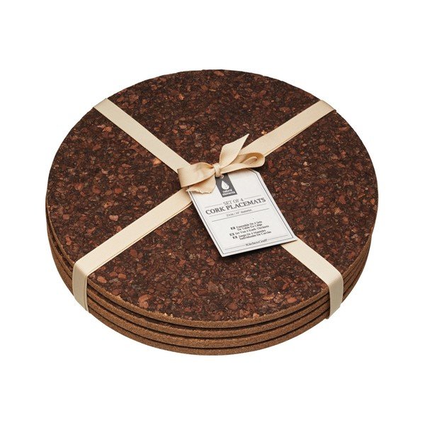 Komplet 4 podstavkov iz plute Kitchen Craft Natural Elements, 25 cm-image-2