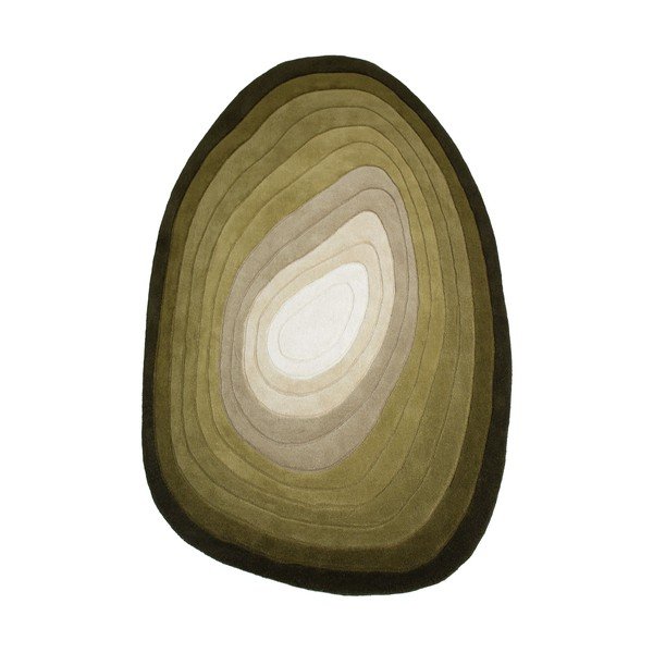 Zelena ročno tkana volnena preproga 200x290 cm Puddle Ombre  – Flair Rugs