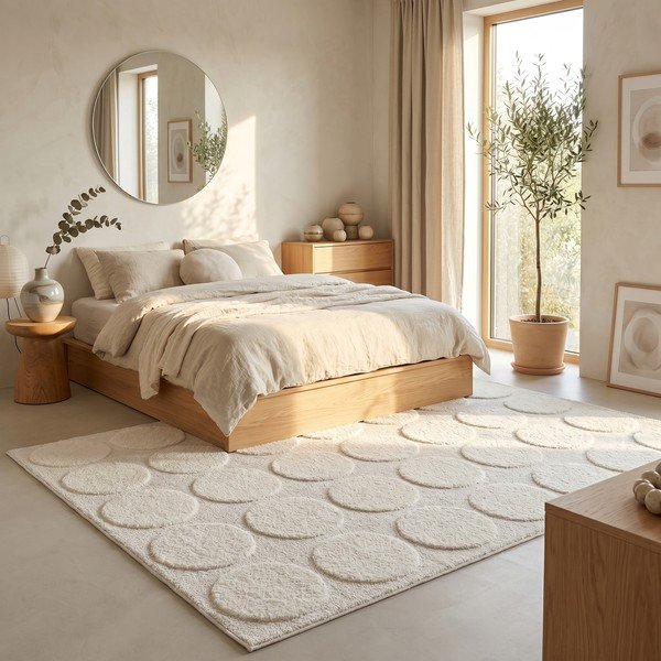 Kremno bela preproga 120x170 cm Bubble – ESTE-image-1