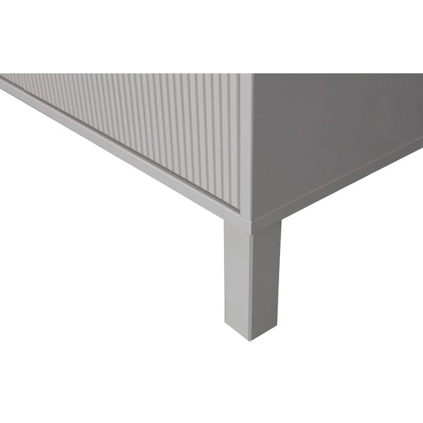 Svetlo siva nizka komoda iz masivnega bora 94x91 cm Madu – WOOOD-image-4