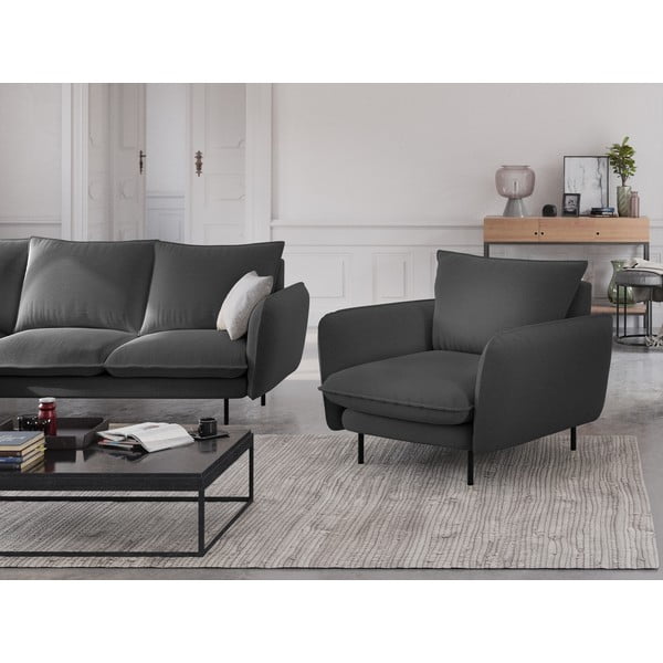 Temno siv fotelj Cosmopolitan Design Vienna-image-1