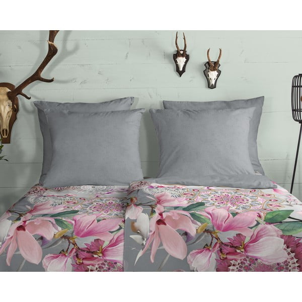 Rožnato-siva flanelna posteljnina 140x200 cm - HIP-image-2