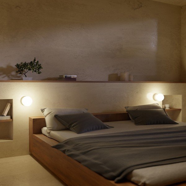 Siva stenska svetilka SULION Creta, višina 10 cm-image-2