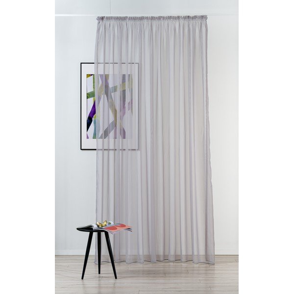 Siva prosojna zavesa 140x245 cm Voile – Mendola Fabrics-image-2