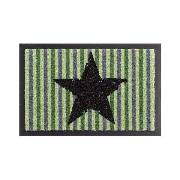 Podloga za vrata Hanse Home STar Stripes Green, 40 x 60 cm
