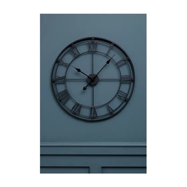 Črna stenska ura Premier Housewares Matt, ⌀ 59 cm-image-1