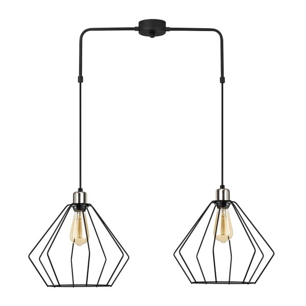 Črna kovinska viseča svetilka Opviq lights Mueltan-image-4