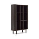 Temno rjava omarica v jesenovem dekorju z drsnimi vrati 110x160x40 cm Mailen – Kave Home