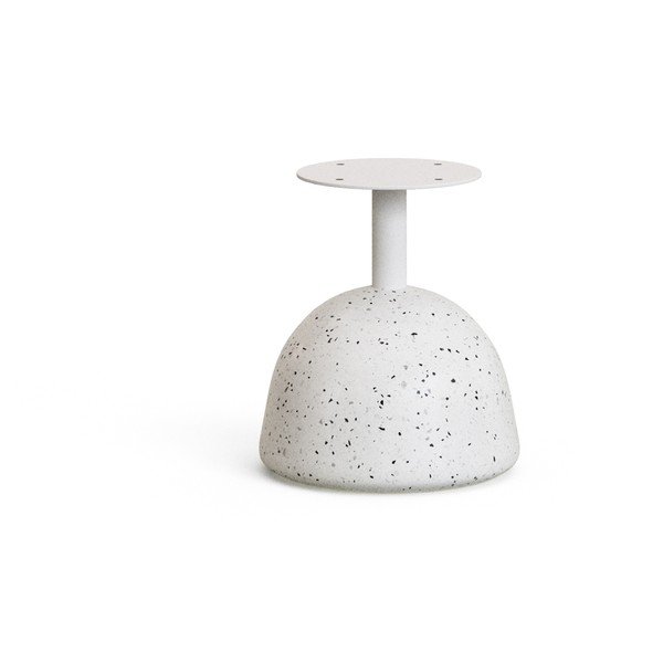 Okrogla mizica v beli in naravni barvi z mizno ploščo iz akacije ø 55 cm Saura – Kave Home-image-3