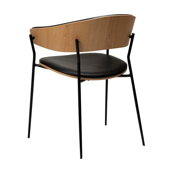 Črn/v svetli naravni barvi jedilni stol z nasloni za roke Crib – DAN-FORM Denmark-image-4