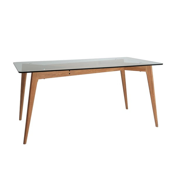 Jedilna miza z rjavimi nogami Marckeric Janis, 160 x 90 cm