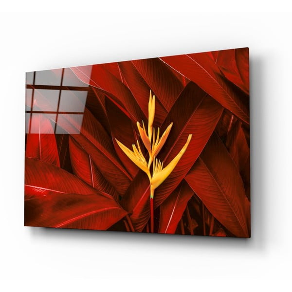 Steklena slika Insigne Red Leaves, 72 x 46 cm