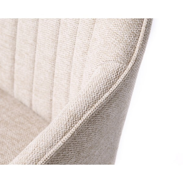 Bež oblazinjen jedilni stol z nasloni za roke Nolan – Unique Furniture-image-4