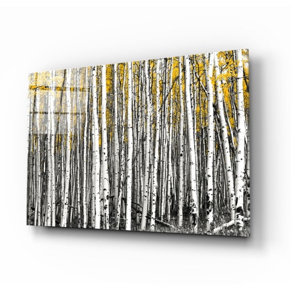 Steklena slika Insigne Yellow Woods, 110 x 70 cm