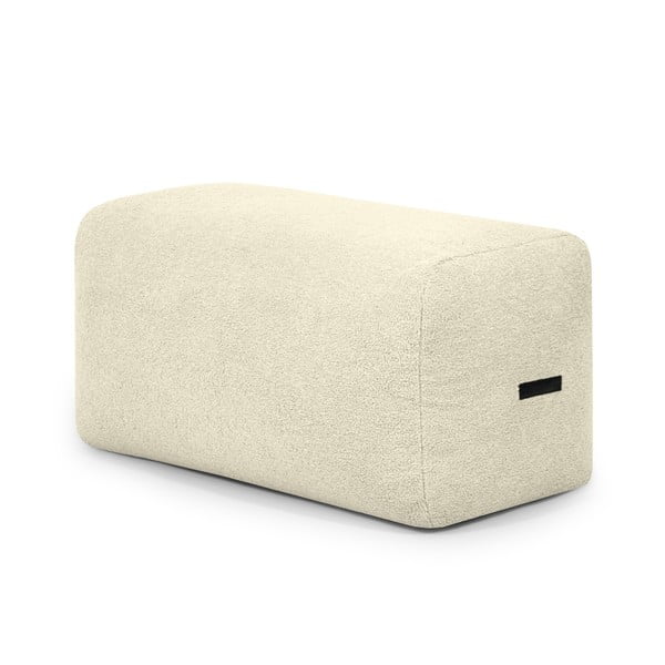 Kremno bela vreča za sedenje iz tkanine bouclé Plus 100 Lounge – SLOWDOWN