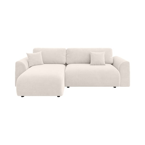 Bela raztegljiva kotna sedežna garnitura (s kotom po izbiri) Lorine – Ropez