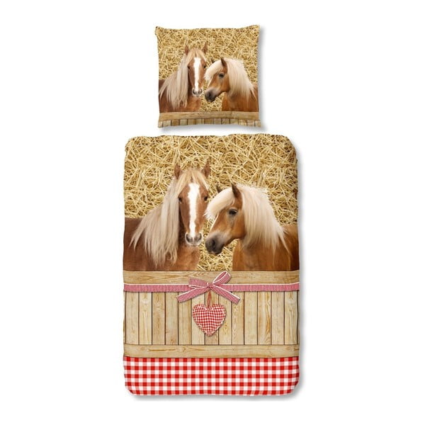 Otroška flanelna bombažna posteljna rjuha Good Morning Lovely, 140 x 200 cm