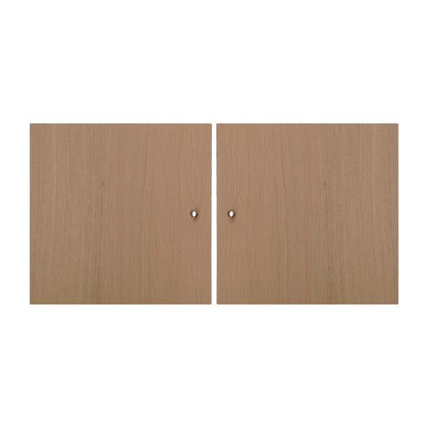Vrata v hrastovem dekorju za modularni sistem polic 2 kos 32x33 cm Mistral Kubus - Hammel Furniture