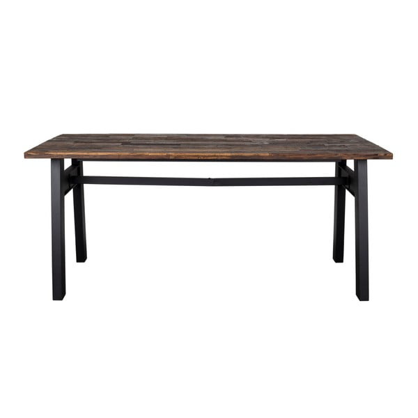 Jedilna miza s črnimi jeklenimi nogami Dutchbone Alagon Era, 200 x 91 cm