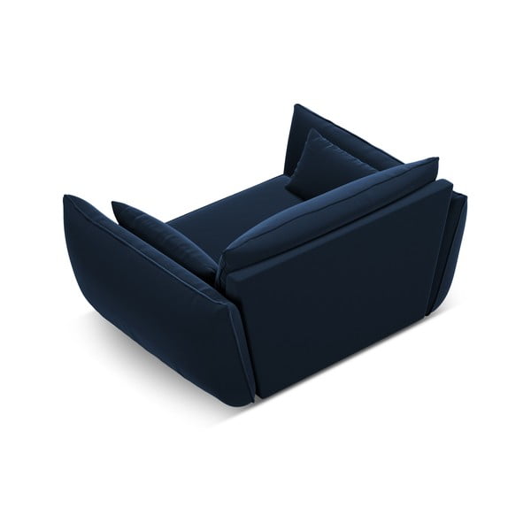 Temno moder žameten fotelj Vanda – Mazzini Sofas-image-3