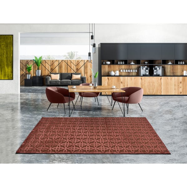 Rdeča preproga iz viskoze Universal Margot Copper, 60 x 110 cm-image-1