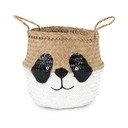 Bela/naravna otroška škatla za shranjevanje iz morske trave ø 25x24 cm Panda – Compactor