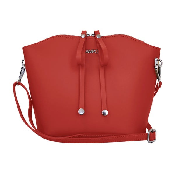 Rdeča usnjena torbica Lampoo Marulo