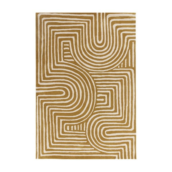 Oker rumena volnena preproga 120x170 cm Reef – Asiatic Carpets