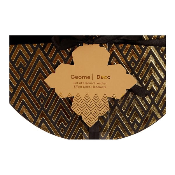 Pogrinjki iz imitacije usnja in kartona v kompletu 4 ks ø 25 cm Geome – Premier Housewares-image-1