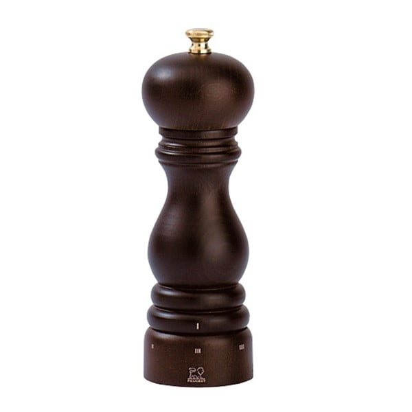 Temno rjav mlinček za poper iz bukovega lesa Peugeot Paris, višina 18 cm