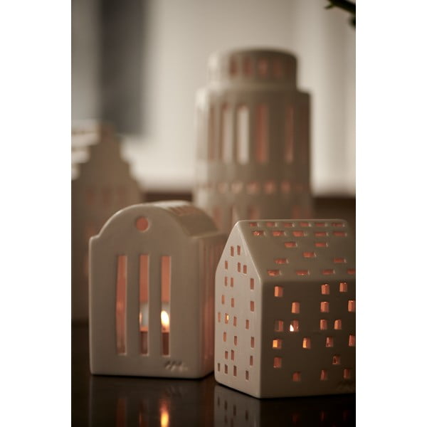 Beli keramični svečnik Kähler Design Urbania Lighthouse Smithy-image-3
